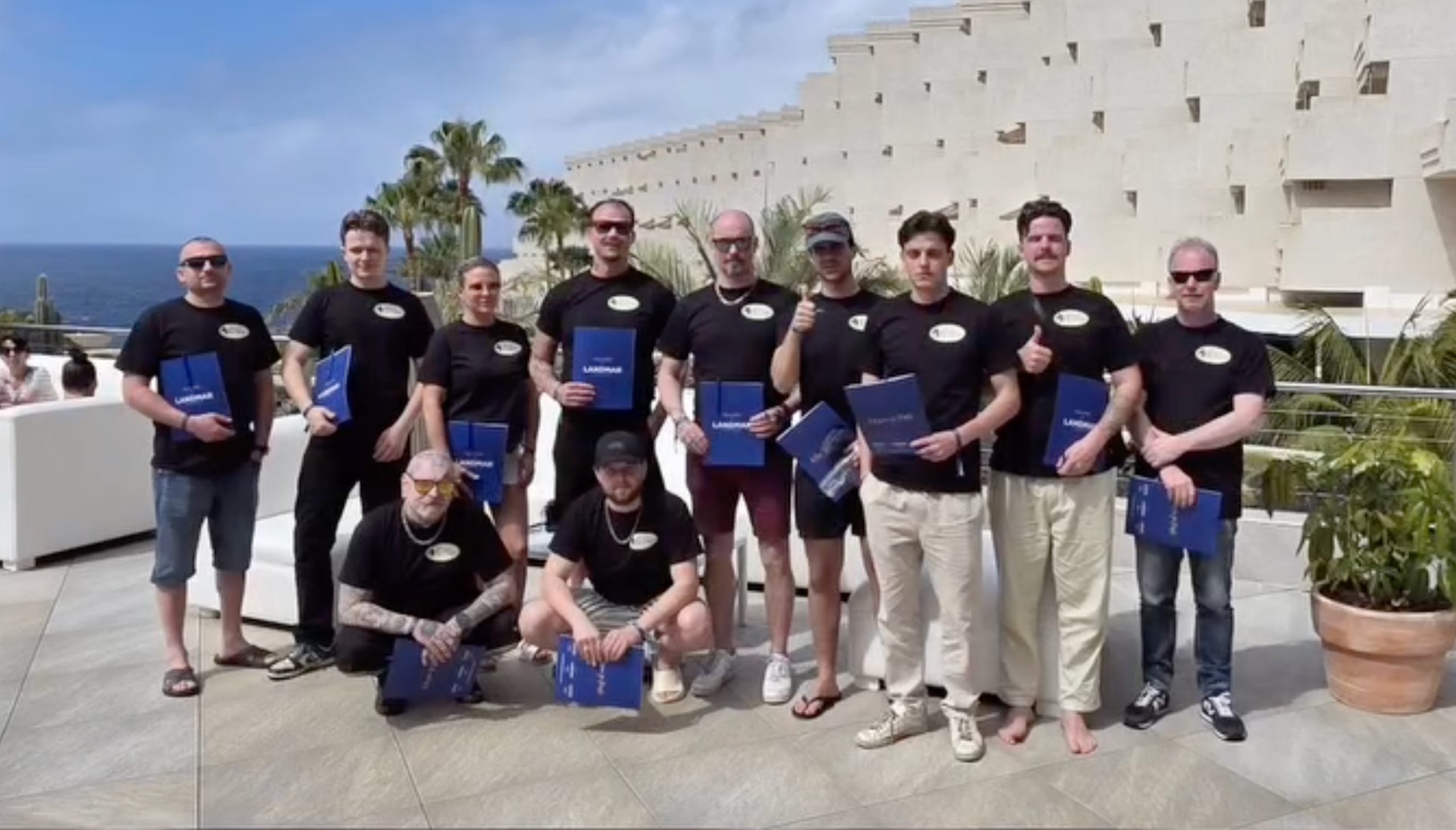 Gruppbild i Spanien